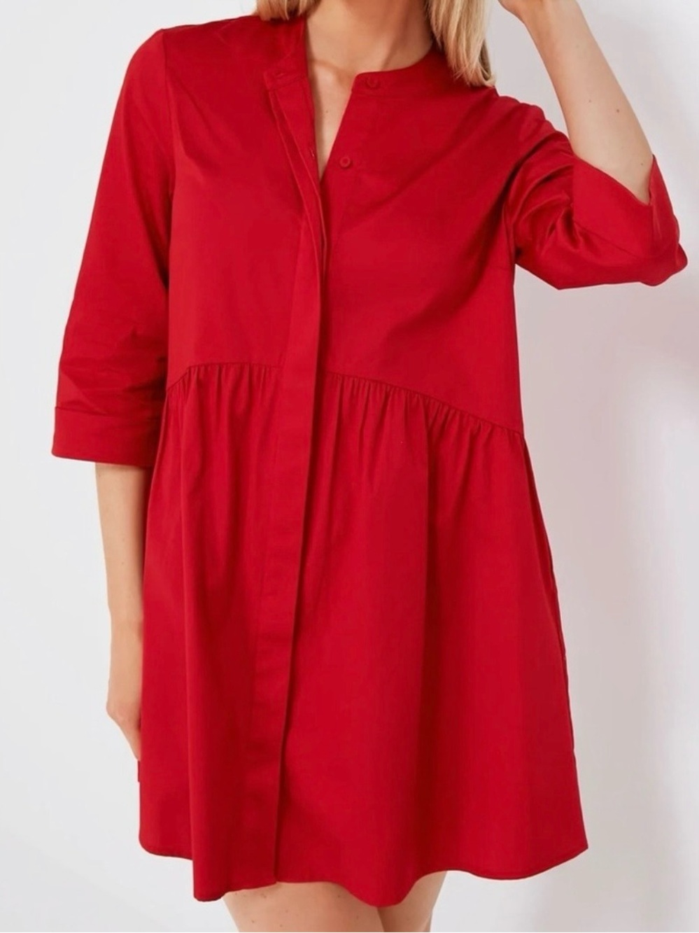 Tuckernuck Scarlet Button-Front Mini Dress size L